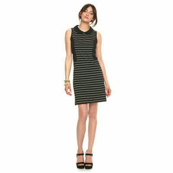 Elle Dresses & Skirts - Elle black & white striped small dress